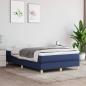 Preview: ARDEBO.de - Boxspringbett mit Matratze Blau 120x200 cm Stoff