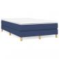 Preview: Boxspringbett mit Matratze Blau 120x200 cm Stoff