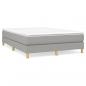 Preview: Boxspringbett mit Matratze Hellgrau 140x190 cm Stoff