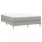 Preview: Boxspringbett mit Matratze Hellgrau 140x190 cm Stoff