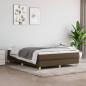 Preview: ARDEBO.de - Boxspringbett mit Matratze Dunkelbraun 140x190 cm Stoff