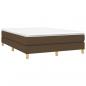 Preview: Boxspringbett mit Matratze Dunkelbraun 140x190 cm Stoff