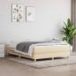 Preview: ARDEBO.de - Boxspringbett mit Matratze Creme 140x190 cm Stoff