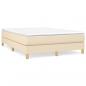 Preview: Boxspringbett mit Matratze Creme 140x190 cm Stoff