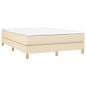 Preview: Boxspringbett mit Matratze Creme 140x190 cm Stoff