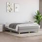 Preview: ARDEBO.de - Boxspringbett mit Matratze Hellgrau 140x200 cm Stoff