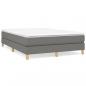 Preview: Boxspringbett mit Matratze Dunkelgrau 140x200 cm Stoff