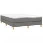 Preview: Boxspringbett mit Matratze Dunkelgrau 140x200 cm Stoff