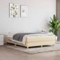 Preview: ARDEBO.de - Boxspringbett mit Matratze Creme 140x200 cm Stoff