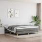 Preview: ARDEBO.de - Boxspringbett mit Matratze Dunkelgrau 160x200 cm Stoff