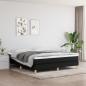 Preview: ARDEBO.de - Boxspringbett mit Matratze Schwarz 160x200 cm Stoff