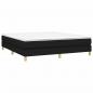 Preview: Boxspringbett mit Matratze Schwarz 160x200 cm Stoff