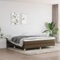 Preview: ARDEBO.de - Boxspringbett mit Matratze Dunkelbraun 160x200 cm Stoff