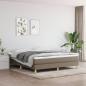 Preview: ARDEBO.de - Boxspringbett mit Matratze Taupe 160x200 cm Stoff