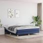 Preview: ARDEBO.de - Boxspringbett mit Matratze Blau 160x200 cm Stoff