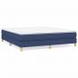 Preview: Boxspringbett mit Matratze Blau 160x200 cm Stoff