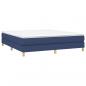 Preview: Boxspringbett mit Matratze Blau 160x200 cm Stoff