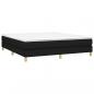 Preview: Boxspringbett mit Matratze Schwarz 180x200 cm Stoff