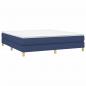 Preview: Boxspringbett mit Matratze Blau 180x200 cm Stoff