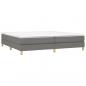 Preview: Boxspringbett mit Matratze Dunkelgrau 200x200 cm Stoff