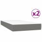 Preview: Boxspringbett mit Matratze Dunkelgrau 200x200 cm Stoff