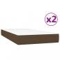 Preview: Boxspringbett mit Matratze Dunkelbraun 200x200 cm Stoff