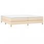 Preview: Boxspringbett mit Matratze Creme 200x200 cm Stoff