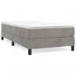 Preview: Boxspringbett mit Matratze Hellgrau 90x200 cm Samt