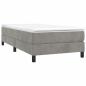 Preview: Boxspringbett mit Matratze Hellgrau 90x200 cm Samt