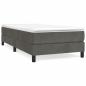 Preview: Boxspringbett mit Matratze Dunkelgrau 90x200 cm Samt