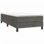 Preview: Boxspringbett mit Matratze Dunkelgrau 90x200 cm Samt