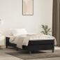 Preview: ARDEBO.de - Boxspringbett mit Matratze Schwarz 90x200 cm Samt