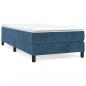 Preview: Boxspringbett mit Matratze Dunkelblau 90x200 cm Samt