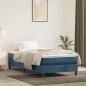 Preview: ARDEBO.de - Boxspringbett mit Matratze Dunkelblau 100x200 cm Samt