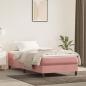 Preview: ARDEBO.de - Boxspringbett mit Matratze Rosa 100x200 cm Samt