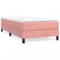 Preview: Boxspringbett mit Matratze Rosa 100x200 cm Samt