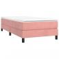 Preview: Boxspringbett mit Matratze Rosa 100x200 cm Samt