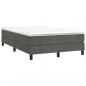 Preview: Boxspringbett mit Matratze Dunkelgrau 120x200 cm Samt