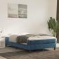 Preview: ARDEBO.de - Boxspringbett mit Matratze Dunkelblau 120x200 cm Samt