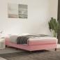 Preview: ARDEBO.de - Boxspringbett mit Matratze Rosa 120x200 cm Samt