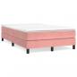 Preview: Boxspringbett mit Matratze Rosa 120x200 cm Samt