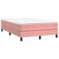 Preview: Boxspringbett mit Matratze Rosa 120x200 cm Samt