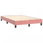 Preview: Boxspringbett mit Matratze Rosa 120x200 cm Samt