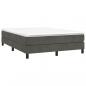 Preview: Boxspringbett mit Matratze Dunkelgrau 140x190 cm Samt