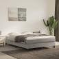 Preview: ARDEBO.de - Boxspringbett mit Matratze Hellgrau 140x200 cm Samt