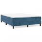 Preview: Boxspringbett mit Matratze Dunkelblau 140x200 cm Samt