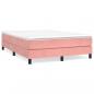 Preview: Boxspringbett mit Matratze Rosa 140x200 cm Samt