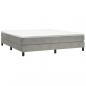 Preview: Boxspringbett mit Matratze Hellgrau 160x200 cm Samt