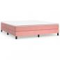 Preview: Boxspringbett mit Matratze Rosa 160x200 cm Samt