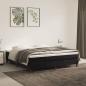 Preview: ARDEBO.de - Boxspringbett mit Matratze Schwarz 180x200 cm Samt